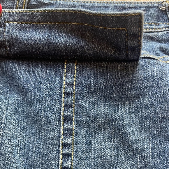 Y2K Trumpet Low Rise  Ann Taylor Loft Denim Skirt Zipper Details  Sz 6 - Picture 9 of 14